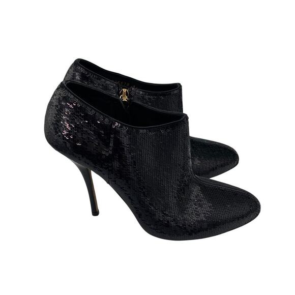 Gucci Black Sequin Ankle Booties Size 36.5 US 6.5 - Picture 4 of 14
